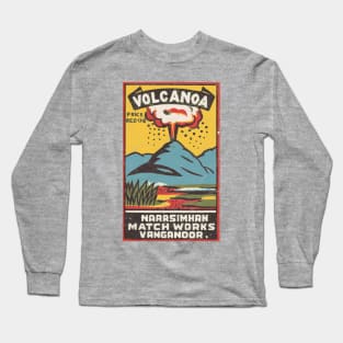 Volcano / Indian Matchbox Art Long Sleeve T-Shirt